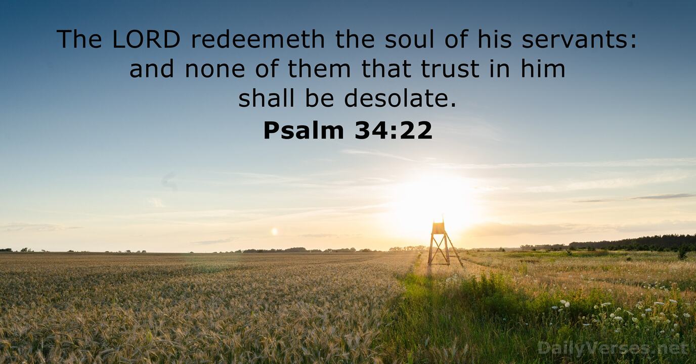 Psalm 34 22 Bible Verse KJV DailyVerses