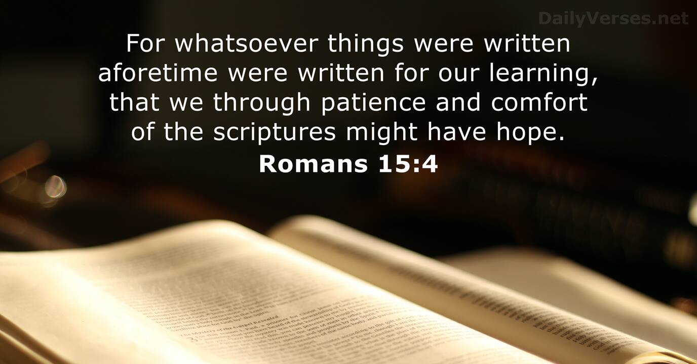 January 16 2023 Bible Verse Of The Day KJV Romans 15 4 