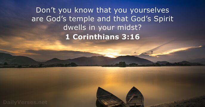 May 17, 2023 - Bible verse of the day - 1 Corinthians 3:16 ...