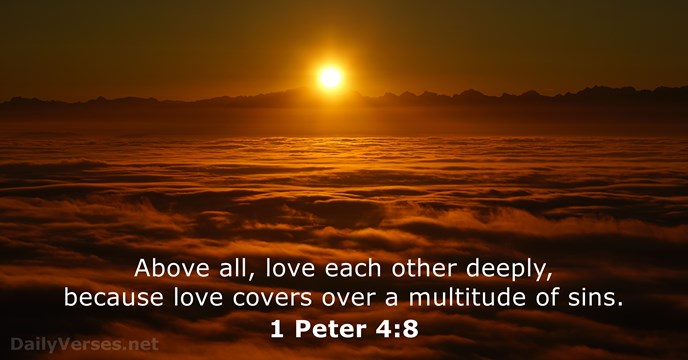 1 Peter 4:8 - Bible verse of the day - DailyVerses.net