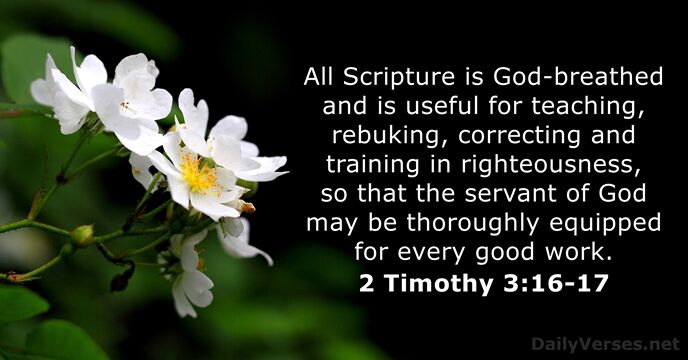 2 Timothy 3:16-17