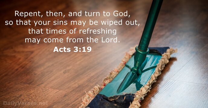 Acts 3:19 - Bible verse of the day - DailyVerses.net