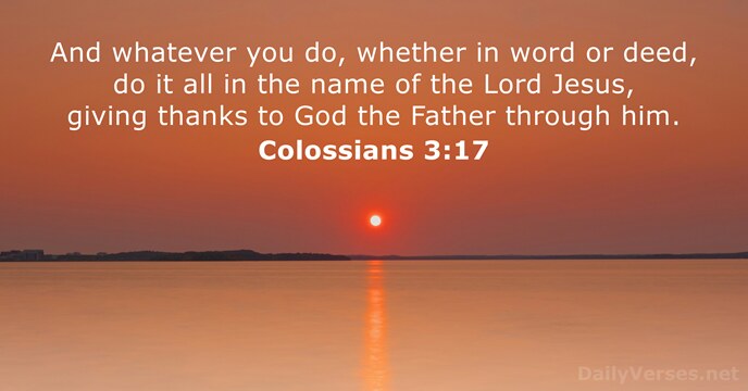 Colossians 3:17