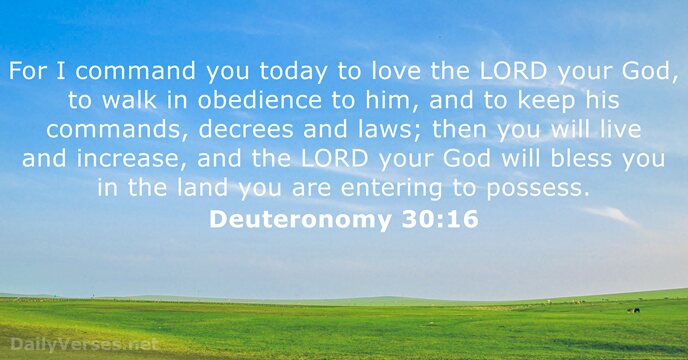 Deuteronomy 30:16