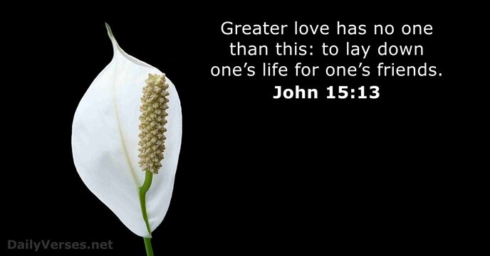 John 15:13 - Bible verse of the day - DailyVerses.net