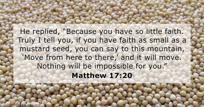 Matthew 17 20 Bible Verse DailyVerses