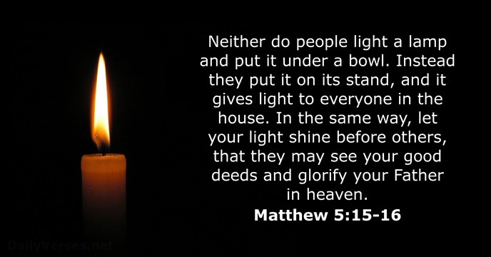Matthew 5 15 16 Bible Verse Of The Day DailyVerses