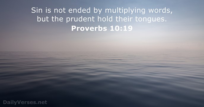 Proverbs 10 19 Bible Verse DailyVerses