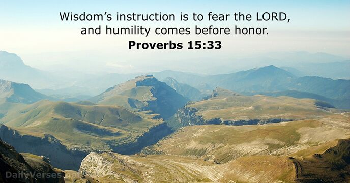 Proverbs 15 33 Bible Verse DailyVerses