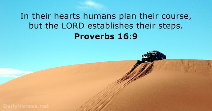 Proverbs 16:9 - Bible verse of the day - DailyVerses.net