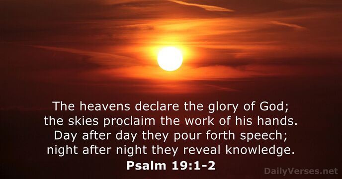 Heavens declare glory of God – Meditations on God's Word