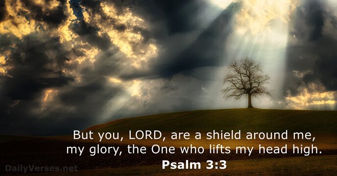 But you, LORD, are a shield around me, my glory, the One… Psalm 3:3