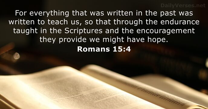 January 16 2023 Bible Verse Of The Day Romans 15 4 DailyVerses