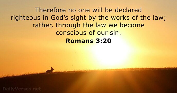 Romans 3:20