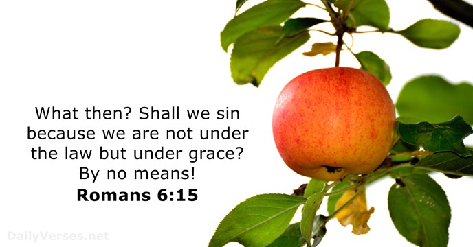 What then? Shall we sin because we are not under the law… Romans 6:15