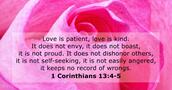 1 Corinthians 13:4-5