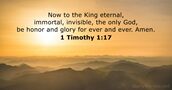 1 Timothy 1:17