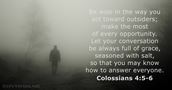 Colossians 4:5-6