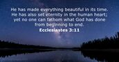 Ecclesiastes 3:11