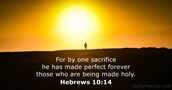 Hebrews 10:14