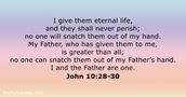 John 10:28-30