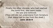 John 20:8-9