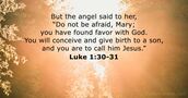 Luke 1:30-31