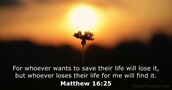 Matthew 16:25