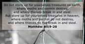 Matthew 6:19-20