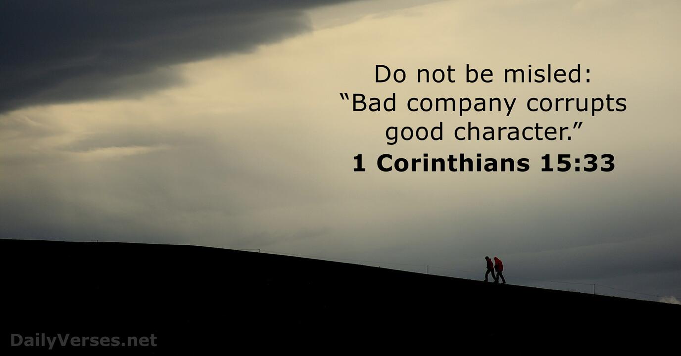 1 Corinthians 15:33 - Bible verse - DailyVerses.net