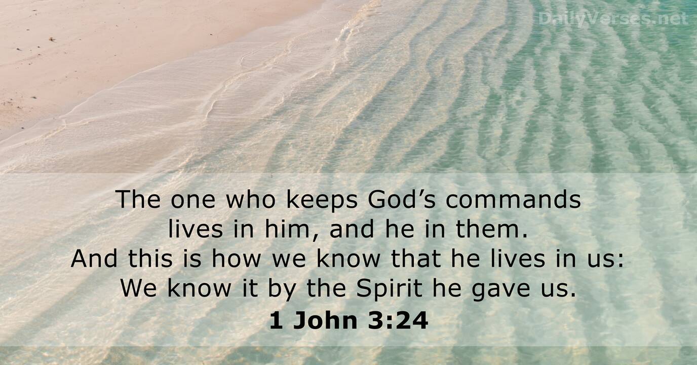 July 9 2021 Bible Verse Of The Day 1 John 3 24 DailyVerses