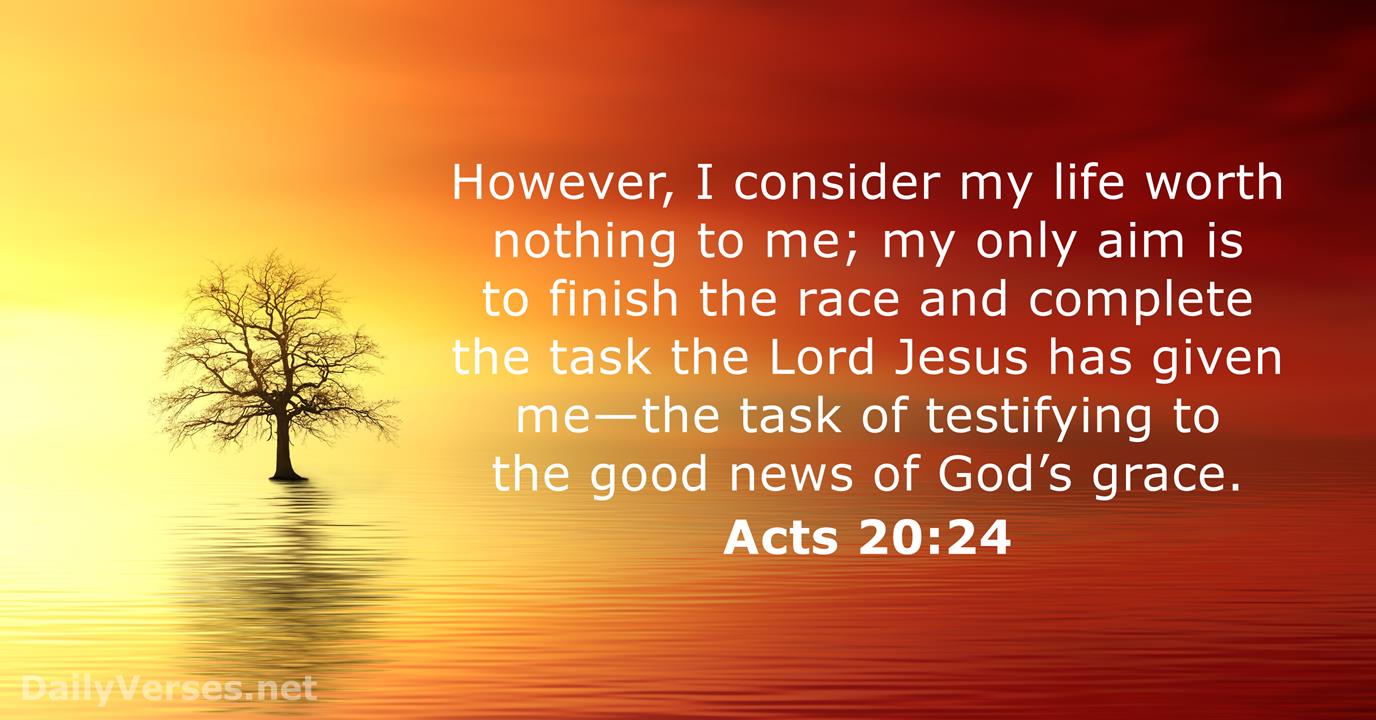 Acts 20 24 Bible Verse DailyVerses