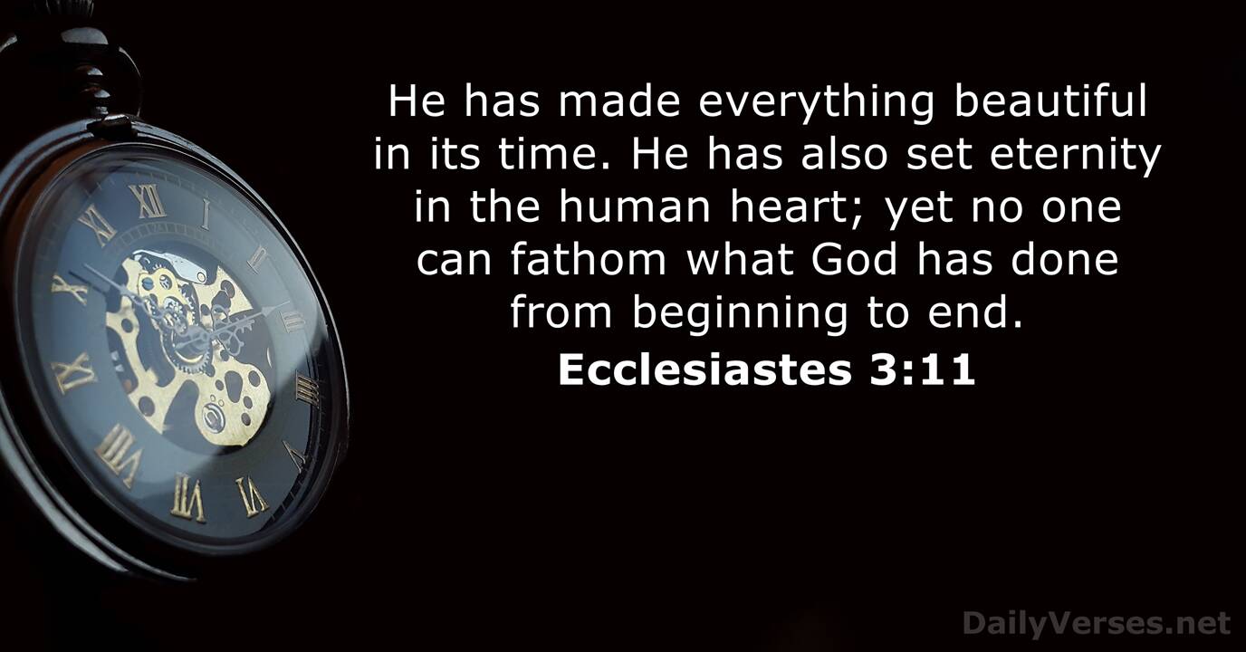 Ecclesiastes 3:11 - Bible verse of the day - DailyVerses.net
