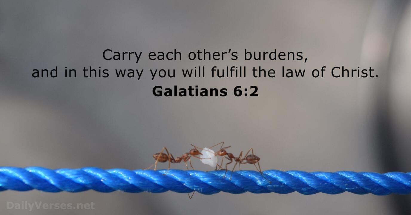 Galatians 6:2  re-Ver(sing) Verses