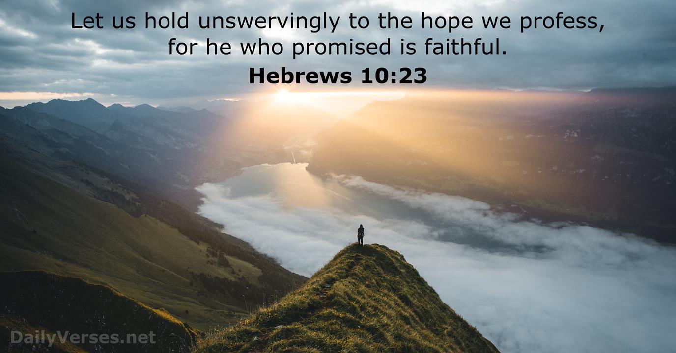 Hebrews 10:23 - Bible verse - DailyVerses.net