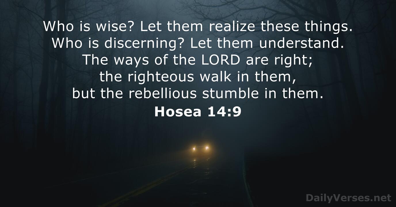 Hosea 14 9 