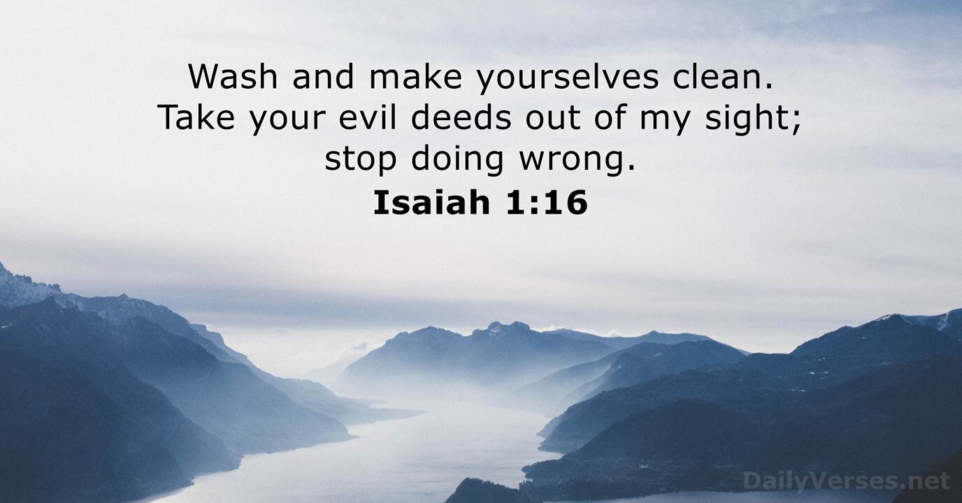 January 30 2022 Bible Verse Of The Day Isaiah 1 16 DailyVerses