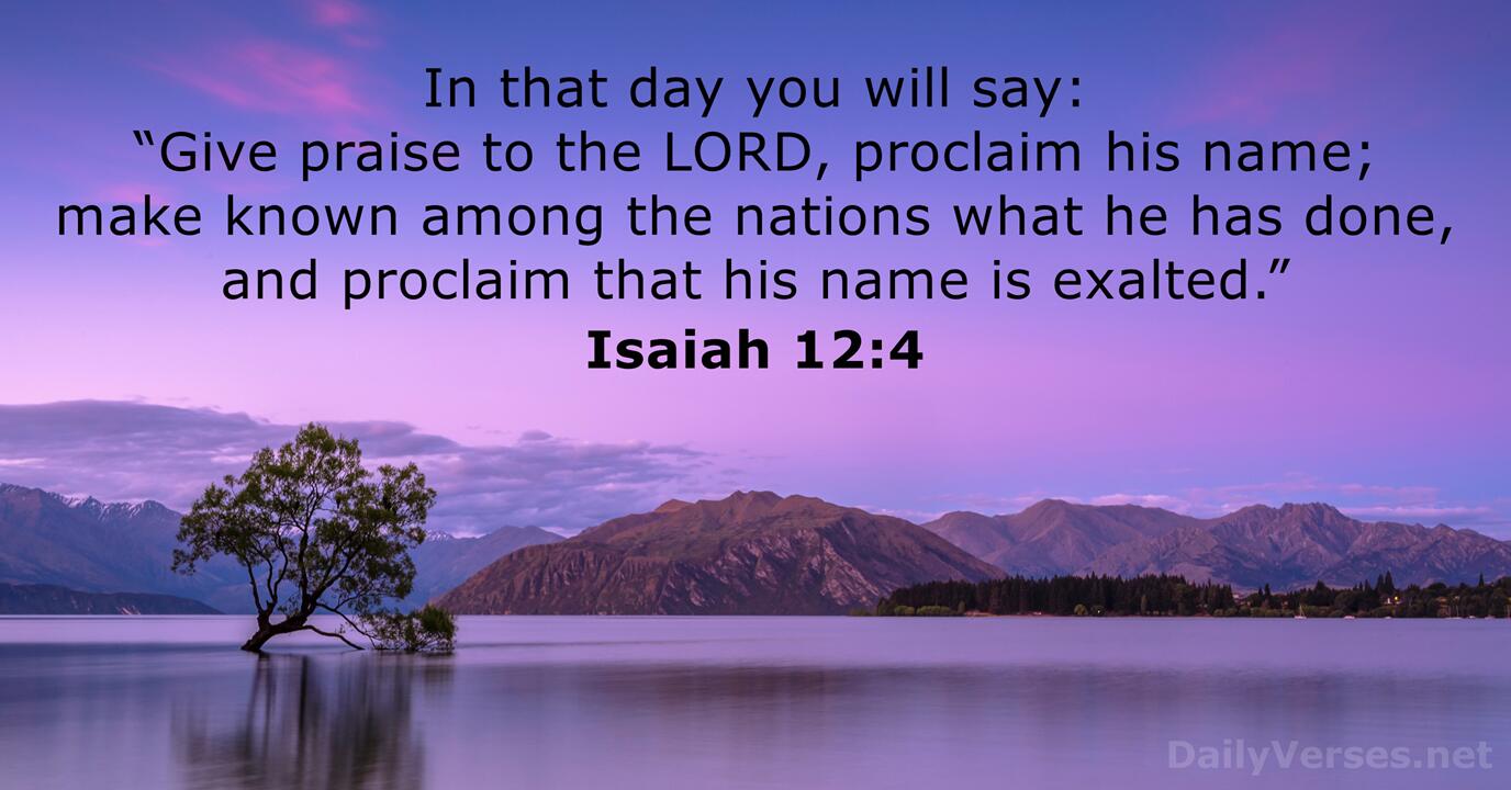 Isaiah 12:4 - Bible verse - DailyVerses.net