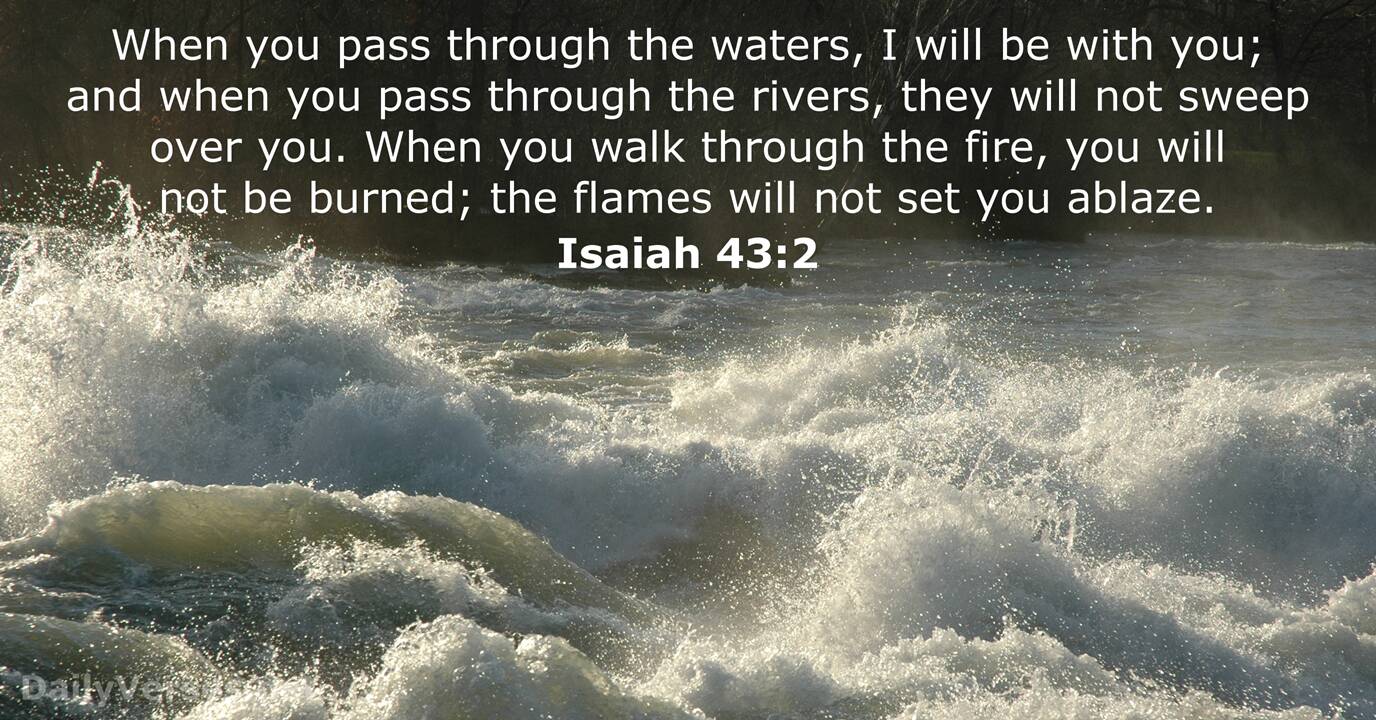 April 18 2017 Bible Verse Of The Day Isaiah 43 2 DailyVerses