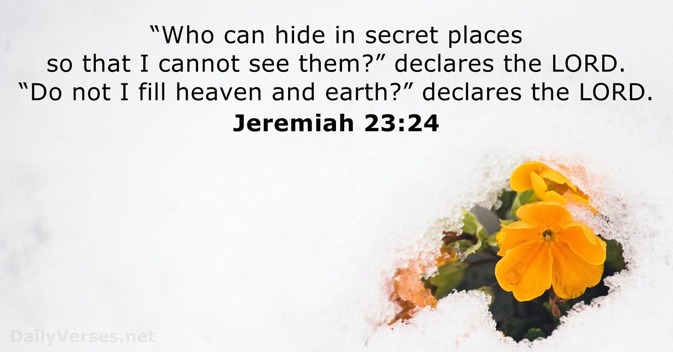 March 18 2021 Bible Verse Of The Day Jeremiah 23 24 DailyVerses