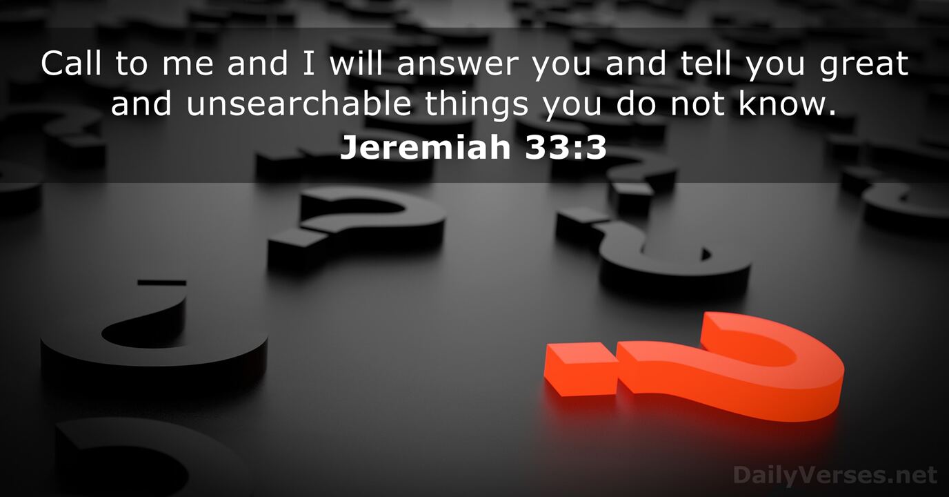 Jeremiah 33 3 Bible Verse DailyVerses