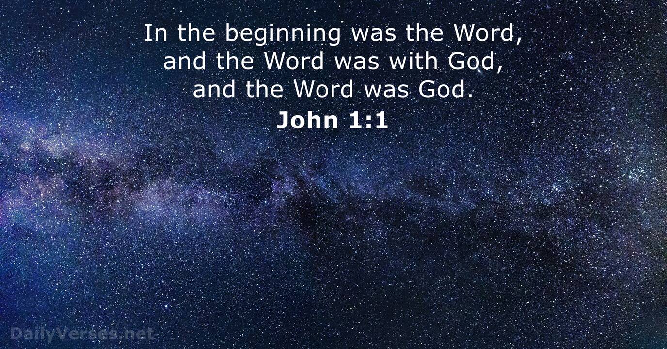 John 1:1 - Bible verse of the day - DailyVerses.net