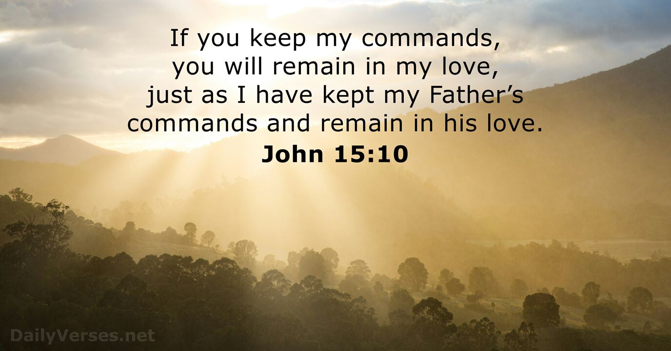 John 15:10 - Bible verse - DailyVerses.net