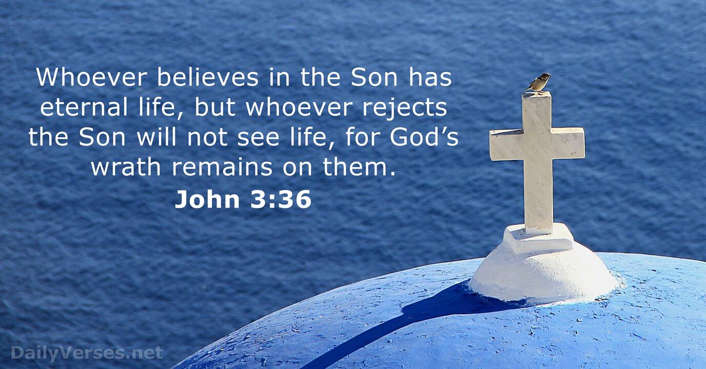 John 3 36 KJV Bible Verse Of The Day DailyVerses