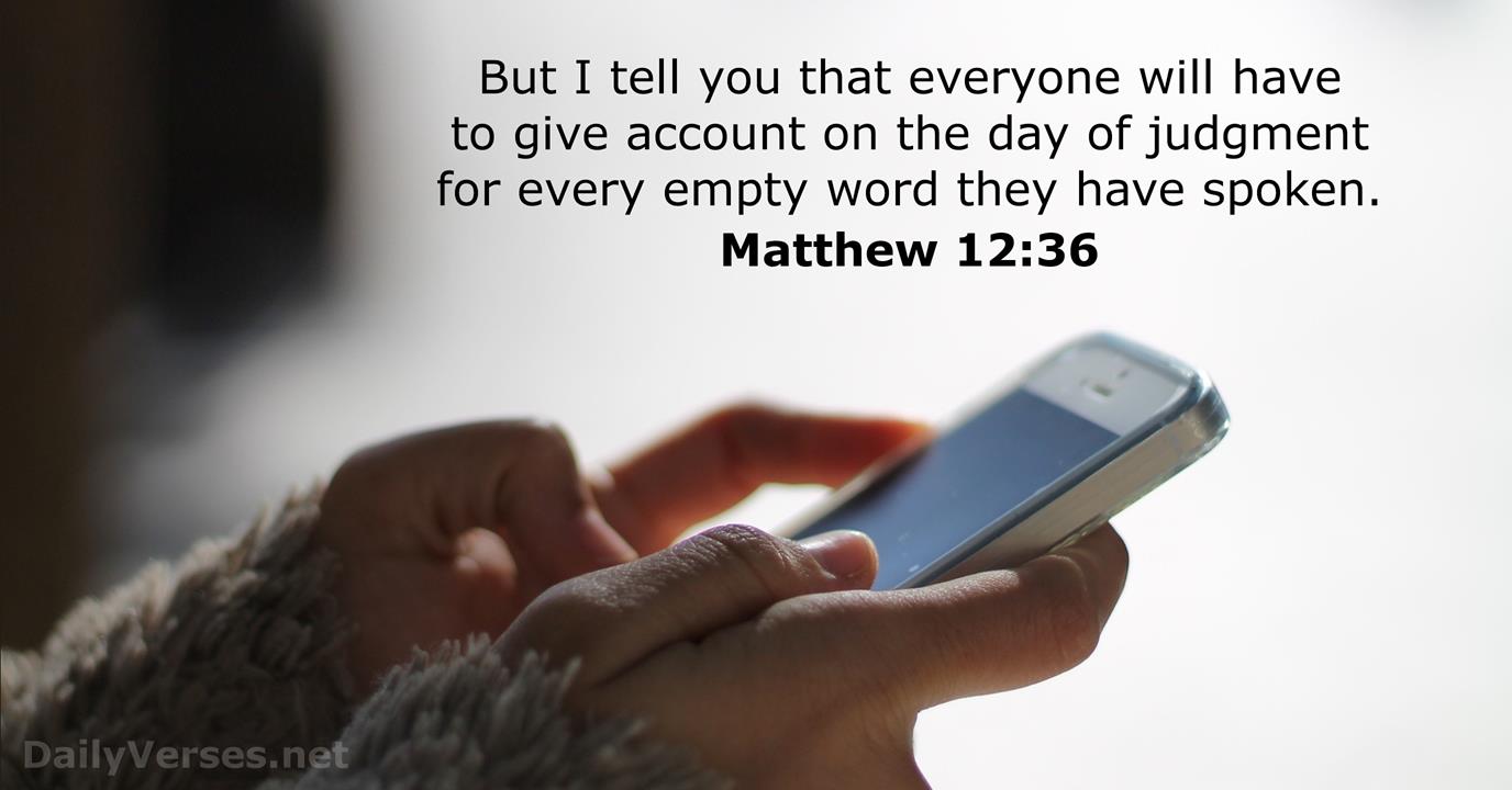 Matthew 12 36 Bible Verse Dailyverses Net