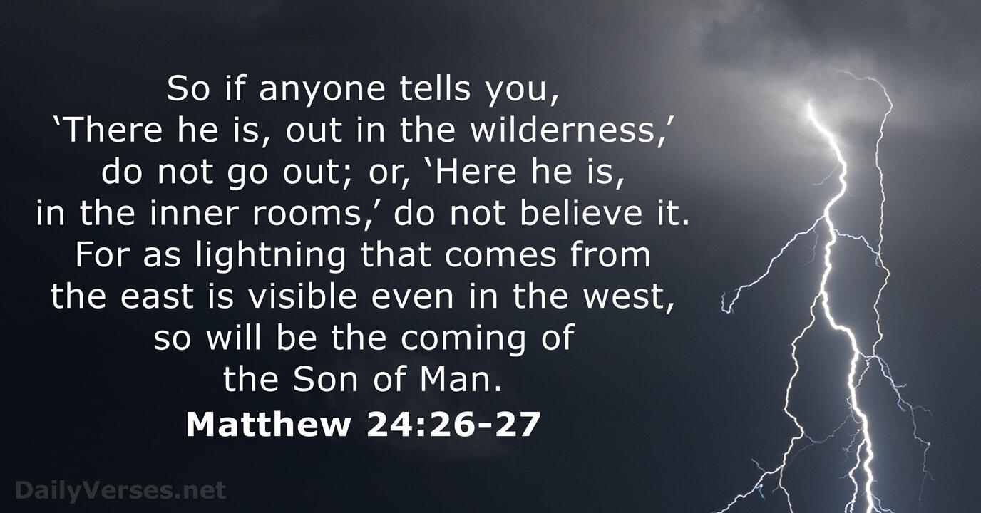 Matthew 24 26 27 Bible Verse DailyVerses
