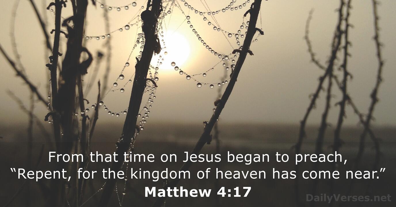 October 10 2021 Bible Verse Of The Day Matthew 4 17 DailyVerses