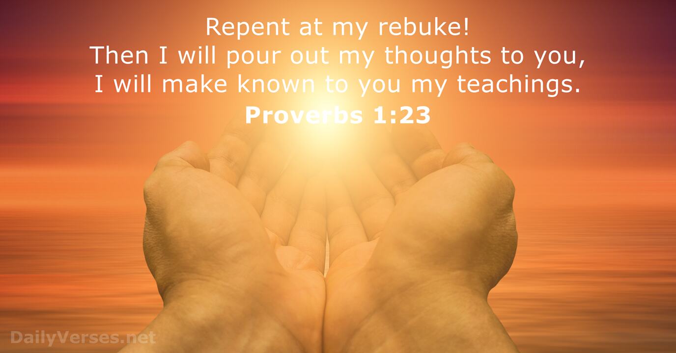 Proverbs 1 23 Bible Verse DailyVerses
