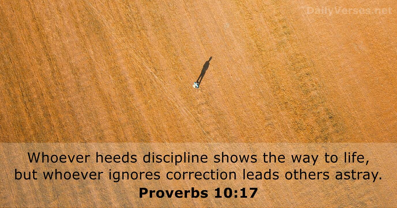 Proverbs 10 17 Bible Verse DailyVerses