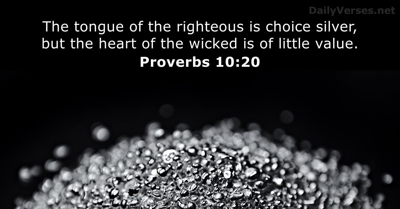 Proverbs 10 20 Bible Verse DailyVerses